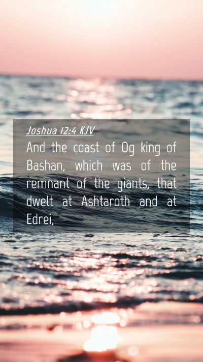 Picture 04 - Joshua 12:4 KJV Mobile Phone Wallpaper - And the coast of Og king of Bashan, which was of - Mobile Bible Verse Wallpaper