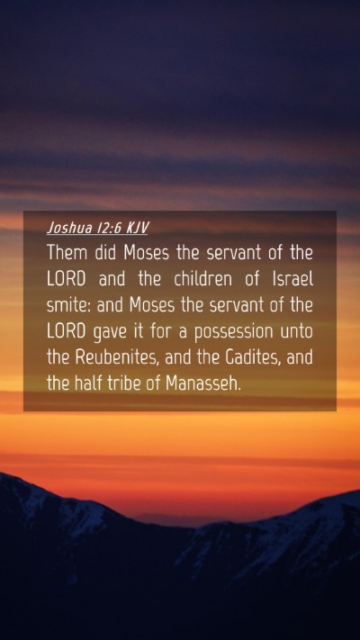 Picture 04 - Joshua 12:6 KJV Mobile Phone Wallpaper - Them did Moses the servant of the LORD and the - Mobile Bible Verse Wallpaper