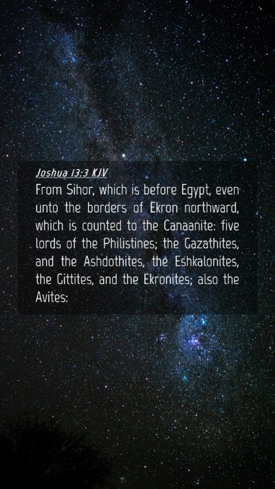 Picture 04 - Joshua 13:3 KJV Mobile Phone Wallpaper - From Sihor, which is before Egypt, even unto the - Mobile Bible Verse Wallpaper