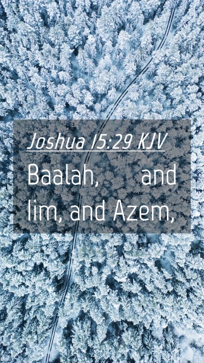 Picture 04 - Joshua 15:29 KJV Mobile Phone Wallpaper - Baalah, and Iim, and - Mobile Bible Verse Wallpaper