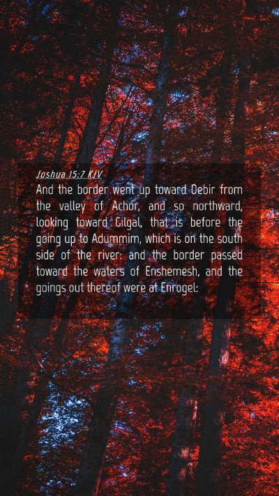 Picture 04 - Joshua 15:7 KJV Mobile Phone Wallpaper - And the border went up toward Debir from the - Mobile Bible Verse Wallpaper