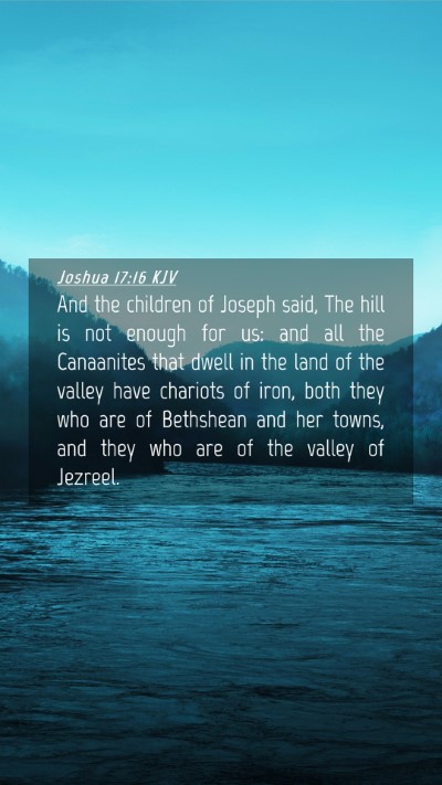 Picture 04 - Joshua 17:16 KJV Mobile Phone Wallpaper - And the children of Joseph said, The hill is not - Mobile Bible Verse Wallpaper