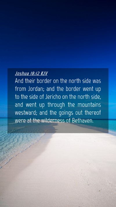 Picture 04 - Joshua 18:12 KJV Mobile Phone Wallpaper - And their border on the north side was from - Mobile Bible Verse Wallpaper