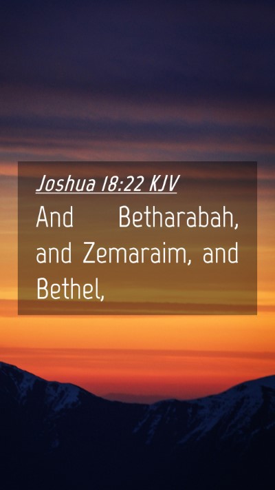 Picture 04 - Joshua 18:22 KJV Mobile Phone Wallpaper - And Betharabah, and Zemaraim, and - Mobile Bible Verse Wallpaper