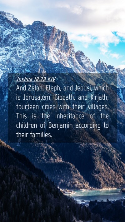Picture 04 - Joshua 18:28 KJV Mobile Phone Wallpaper - And Zelah, Eleph, and Jebusi, which is Jerusalem, - Mobile Bible Verse Wallpaper
