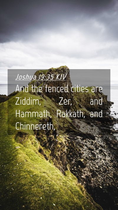 Picture 04 - Joshua 19:35 KJV Mobile Phone Wallpaper - And the fenced cities are Ziddim, Zer, and - Mobile Bible Verse Wallpaper