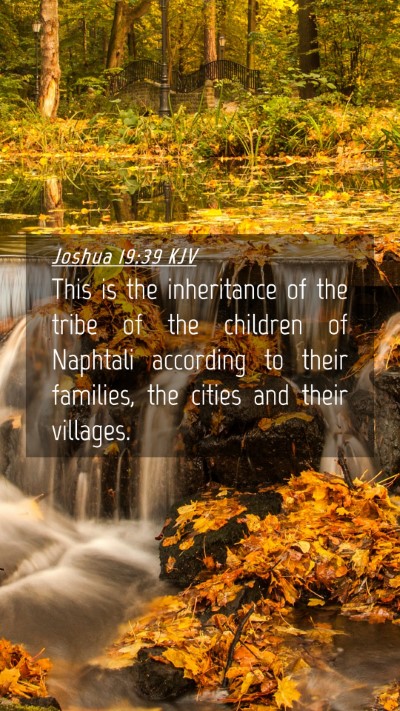 Picture 04 - Joshua 19:39 KJV Mobile Phone Wallpaper - This is the inheritance of the tribe of the - Mobile Bible Verse Wallpaper