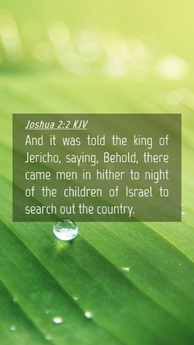 Picture 04 - Joshua 2:2 KJV Mobile Phone Wallpaper - And it was told the king of Jericho, saying, - Mobile Bible Verse Wallpaper