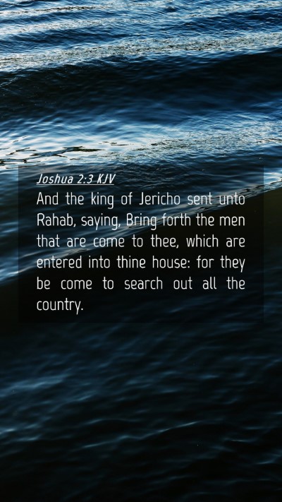 Picture 04 - Joshua 2:3 KJV Mobile Phone Wallpaper - And the king of Jericho sent unto Rahab, saying, - Mobile Bible Verse Wallpaper