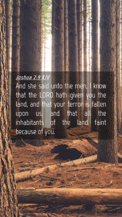 Picture 04 - Joshua 2:9 KJV Mobile Phone Wallpaper - And she said unto the men, I know that the LORD - Mobile Bible Verse Wallpaper