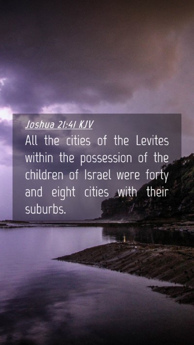 Picture 04 - Joshua 21:41 KJV Mobile Phone Wallpaper - All the cities of the Levites within the - Mobile Bible Verse Wallpaper