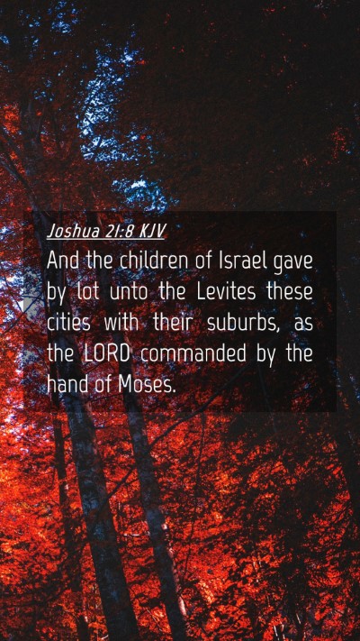 Picture 04 - Joshua 21:8 KJV Mobile Phone Wallpaper - And the children of Israel gave by lot unto the - Mobile Bible Verse Wallpaper