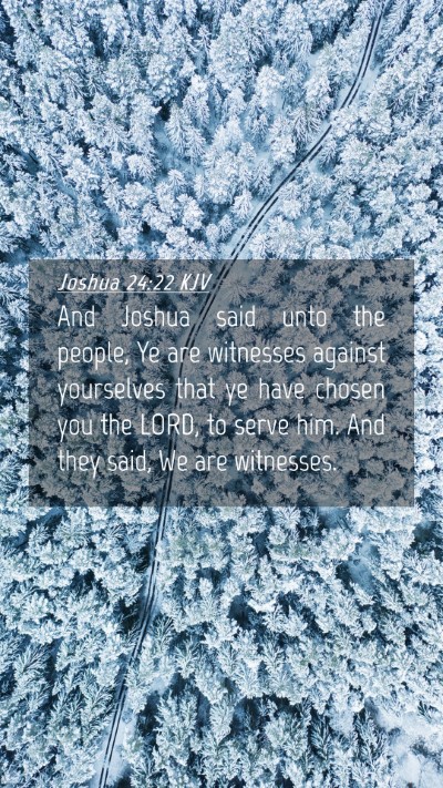 Picture 04 - Joshua 24:22 KJV Mobile Phone Wallpaper - And Joshua said unto the people, Ye are witnesses - Mobile Bible Verse Wallpaper