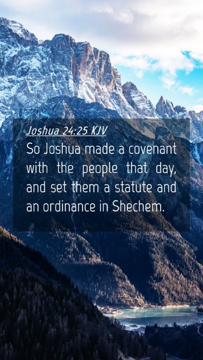 Picture 04 - Joshua 24:25 KJV Mobile Phone Wallpaper - So Joshua made a covenant with the people that - Mobile Bible Verse Wallpaper
