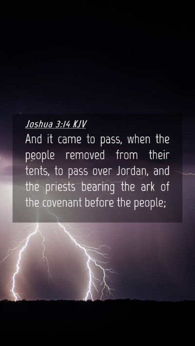 Picture 04 - Joshua 3:14 KJV Mobile Phone Wallpaper - And it came to pass, when the people removed from - Mobile Bible Verse Wallpaper