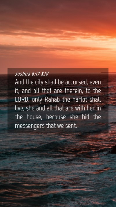 Picture 04 - Joshua 6:17 KJV Mobile Phone Wallpaper - And the city shall be accursed, even it, and all - Mobile Bible Verse Wallpaper