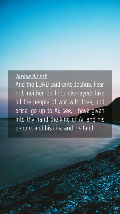 Picture 04 - Joshua 8:1 KJV Mobile Phone Wallpaper - And the LORD said unto Joshua, Fear not, neither - Mobile Bible Verse Wallpaper