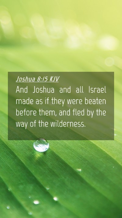 Picture 04 - Joshua 8:15 KJV Mobile Phone Wallpaper - And Joshua and all Israel made as if they were - Mobile Bible Verse Wallpaper