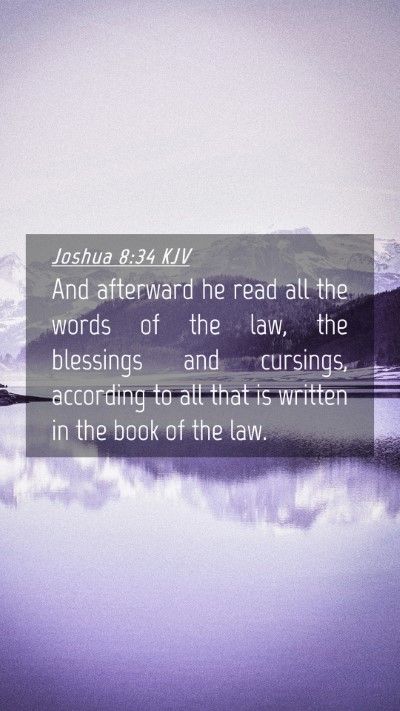 Picture 04 - Joshua 8:34 KJV Mobile Phone Wallpaper - And afterward he read all the words of the law, - Mobile Bible Verse Wallpaper