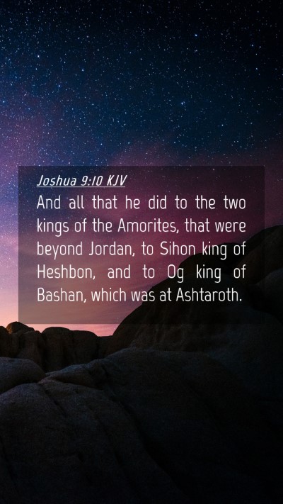 Picture 04 - Joshua 9:10 KJV Mobile Phone Wallpaper - And all that he did to the two kings of the - Mobile Bible Verse Wallpaper