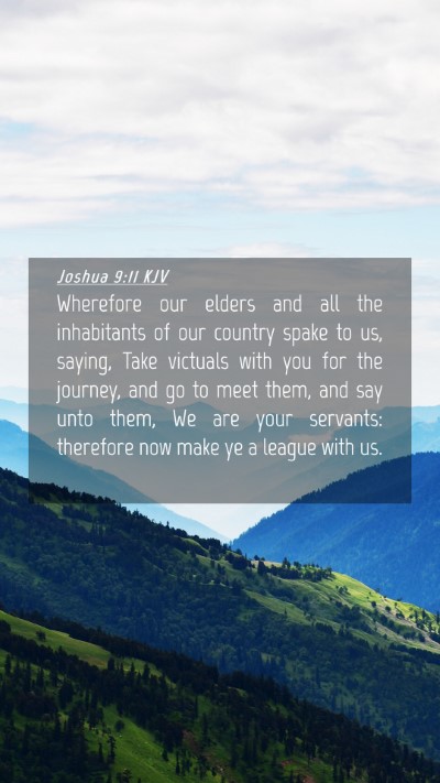Picture 04 - Joshua 9:11 KJV Mobile Phone Wallpaper - Wherefore our elders and all the inhabitants of - Mobile Bible Verse Wallpaper