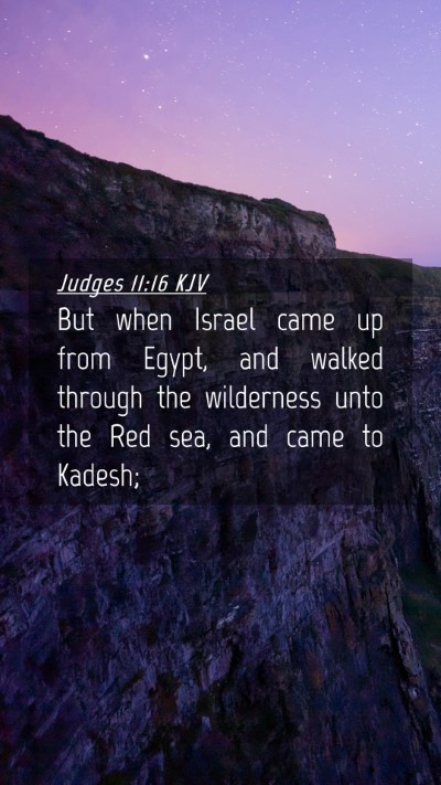 Picture 04 - Judges 11:16 KJV Mobile Phone Wallpaper - But when Israel came up from Egypt, and walked - Mobile Bible Verse Wallpaper