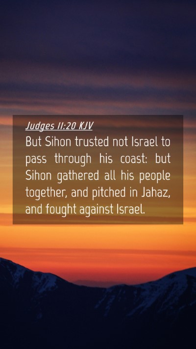 Picture 04 - Judges 11:20 KJV Mobile Phone Wallpaper - But Sihon trusted not Israel to pass through his - Mobile Bible Verse Wallpaper