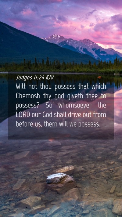 Picture 04 - Judges 11:24 KJV Mobile Phone Wallpaper - Wilt not thou possess that which Chemosh thy god - Mobile Bible Verse Wallpaper