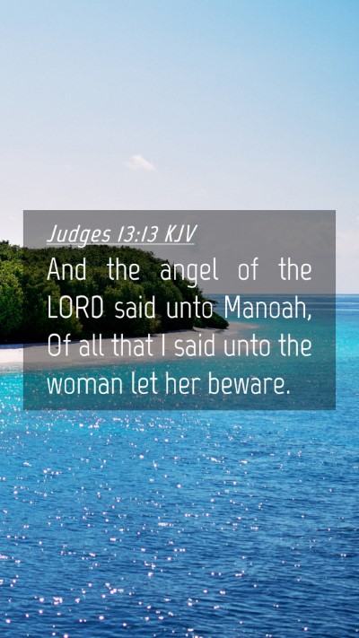 Picture 04 - Judges 13:13 KJV Mobile Phone Wallpaper - And the angel of the LORD said unto Manoah, Of - Mobile Bible Verse Wallpaper