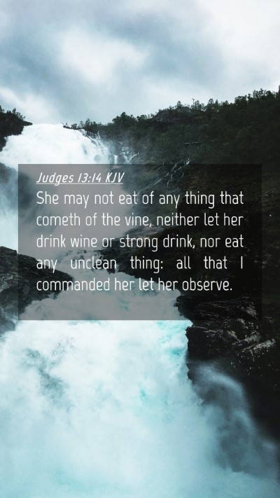 Picture 04 - Judges 13:14 KJV Mobile Phone Wallpaper - She may not eat of any thing that cometh of the - Mobile Bible Verse Wallpaper