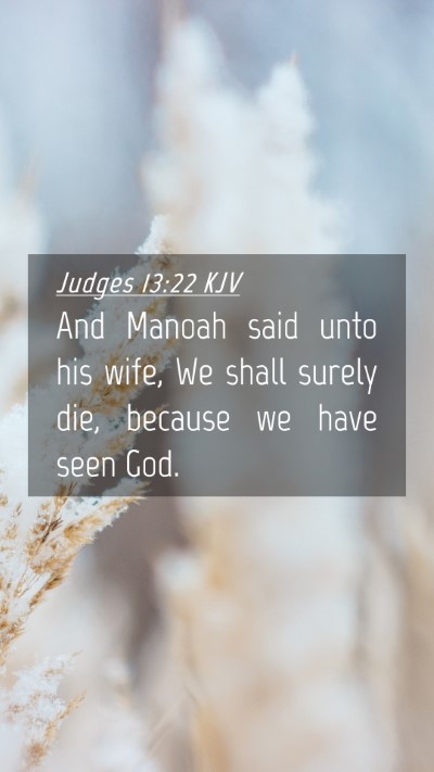 Picture 04 - Judges 13:22 KJV Mobile Phone Wallpaper - And Manoah said unto his wife, We shall surely - Mobile Bible Verse Wallpaper