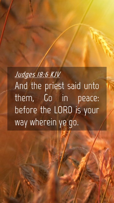Picture 04 - Judges 18:6 KJV Mobile Phone Wallpaper - And the priest said unto them, Go in peace: - Mobile Bible Verse Wallpaper