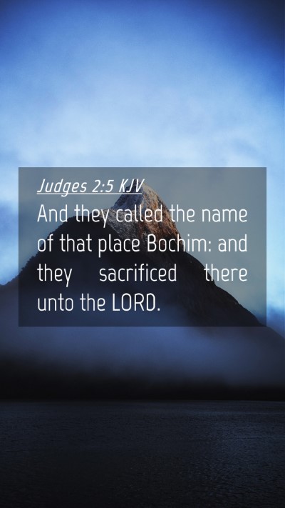 Picture 04 - Judges 2:5 KJV Mobile Phone Wallpaper - And they called the name of that place Bochim: - Mobile Bible Verse Wallpaper