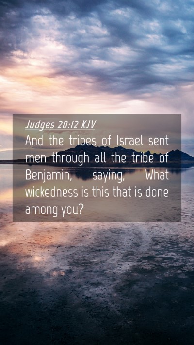 Picture 04 - Judges 20:12 KJV Mobile Phone Wallpaper - And the tribes of Israel sent men through all the - Mobile Bible Verse Wallpaper