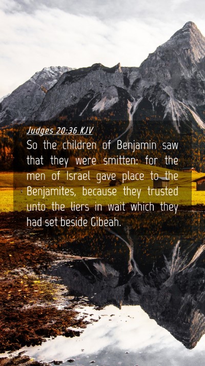 Picture 04 - Judges 20:36 KJV Mobile Phone Wallpaper - So the children of Benjamin saw that they were - Mobile Bible Verse Wallpaper