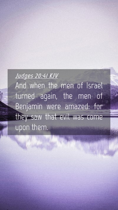 Picture 04 - Judges 20:41 KJV Mobile Phone Wallpaper - And when the men of Israel turned again, the men - Mobile Bible Verse Wallpaper