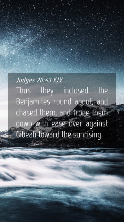 Picture 04 - Judges 20:43 KJV Mobile Phone Wallpaper - Thus they inclosed the Benjamites round about, - Mobile Bible Verse Wallpaper