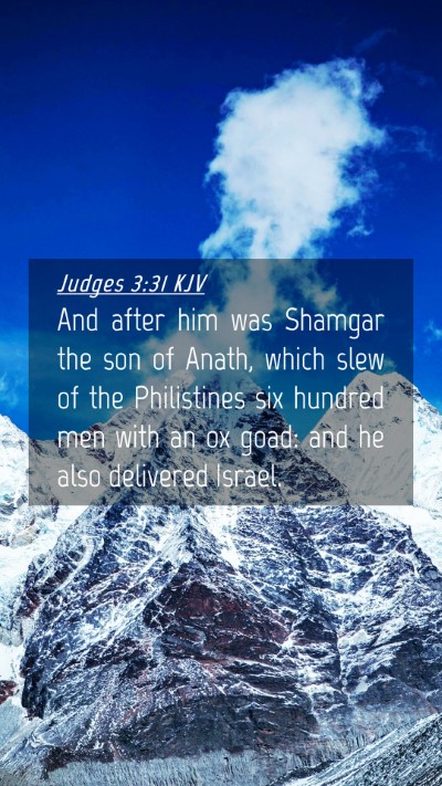 Picture 04 - Judges 3:31 KJV Mobile Phone Wallpaper - And after him was Shamgar the son of Anath, which - Mobile Bible Verse Wallpaper