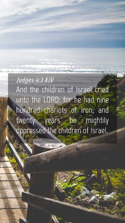 Picture 04 - Judges 4:3 KJV Mobile Phone Wallpaper - And the children of Israel cried unto the LORD: - Mobile Bible Verse Wallpaper