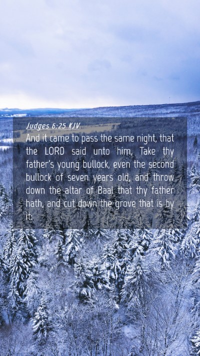Picture 04 - Judges 6:25 KJV Mobile Phone Wallpaper - And it came to pass the same night, that the LORD - Mobile Bible Verse Wallpaper