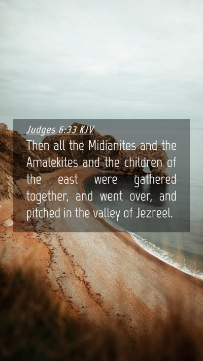 Picture 04 - Judges 6:33 KJV Mobile Phone Wallpaper - Then all the Midianites and the Amalekites and - Mobile Bible Verse Wallpaper