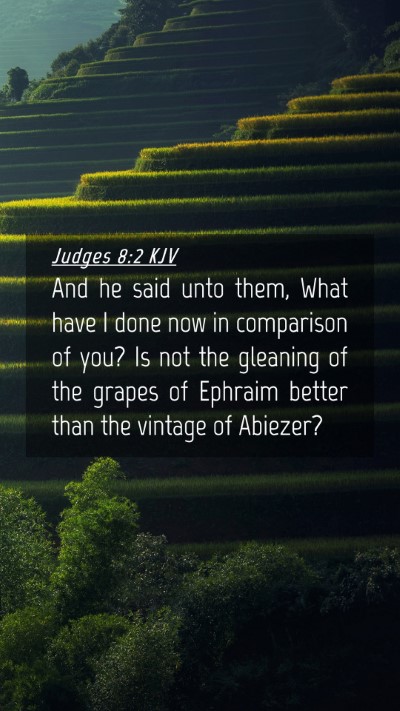 Picture 04 - Judges 8:2 KJV Mobile Phone Wallpaper - And he said unto them, What have I done now in - Mobile Bible Verse Wallpaper