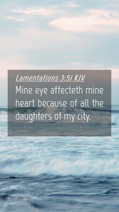 Picture 04 - Lamentations 3:51 KJV Mobile Phone Wallpaper - Mine eye affecteth mine heart because of all the - Mobile Bible Verse Wallpaper