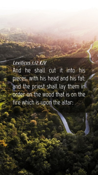 Picture 04 - Leviticus 1:12 KJV Mobile Phone Wallpaper - And he shall cut it into his pieces, with his - Mobile Bible Verse Wallpaper