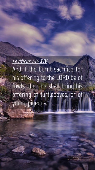 Picture 04 - Leviticus 1:14 KJV Mobile Phone Wallpaper - And if the burnt sacrifice for his offering to - Mobile Bible Verse Wallpaper