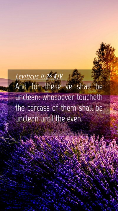 Picture 04 - Leviticus 11:24 KJV Mobile Phone Wallpaper - And for these ye shall be unclean: whosoever - Mobile Bible Verse Wallpaper
