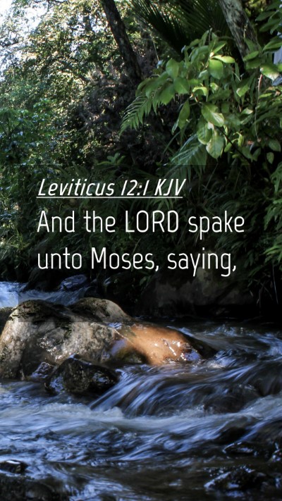 Picture 04 - Leviticus 12:1 KJV Mobile Phone Wallpaper - And the LORD spake unto Moses, - Mobile Bible Verse Wallpaper
