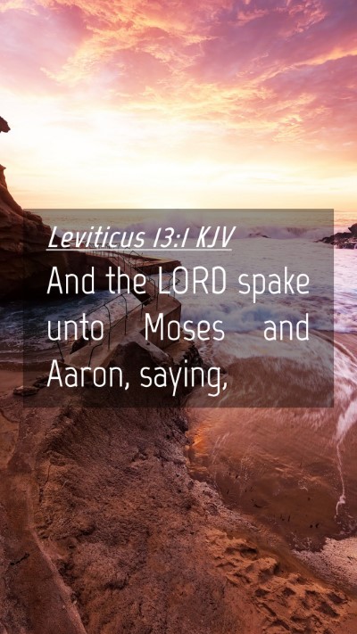 Picture 04 - Leviticus 13:1 KJV Mobile Phone Wallpaper - And the LORD spake unto Moses and Aaron, - Mobile Bible Verse Wallpaper