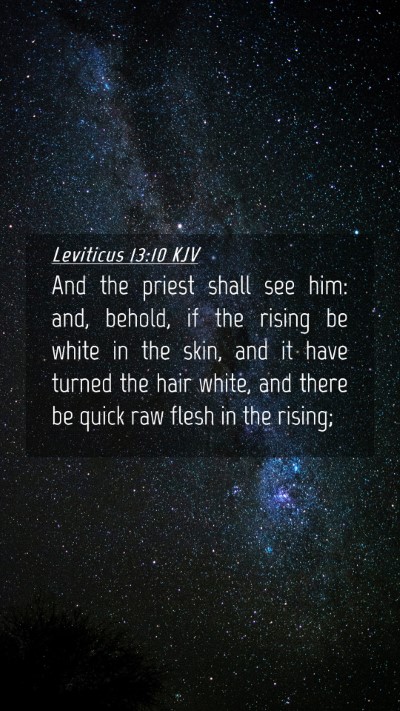 Picture 04 - Leviticus 13:10 KJV Mobile Phone Wallpaper - And the priest shall see him: and, behold, if the - Mobile Bible Verse Wallpaper