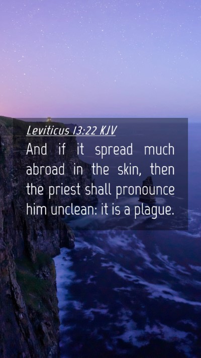 Picture 04 - Leviticus 13:22 KJV Mobile Phone Wallpaper - And if it spread much abroad in the skin, then - Mobile Bible Verse Wallpaper